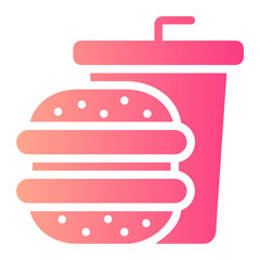 fast food gradient icon