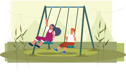 Kids Activity Concept Illustration