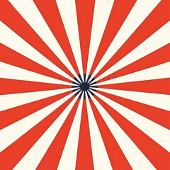 Fototapeta premium A bold, dynamic radial design with striking red and white stripes, perfect for background use in various creative projects.