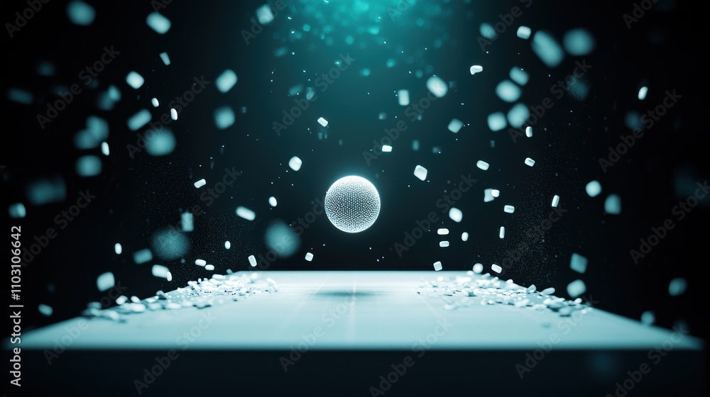 Poster an abstract representation of a singularity event, with light and data converging into a single poin