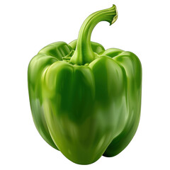 half green pepper on transparent png