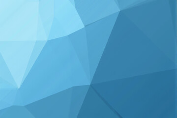 Fototapeta premium A geometric background with a mosaic of blue triangles, creating a sense of depth and texture.