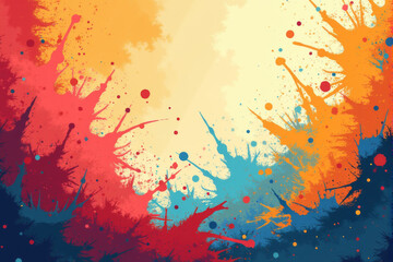 A vibrant abstract painting with bold strokes