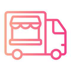 food truck gradient icon