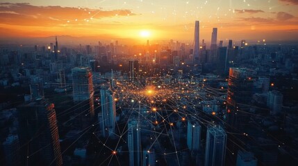 Fototapeta premium Global Business Dynamics: Exploring Interconnected Markets and Capital Flow in a Vibrant World Economy