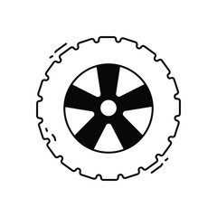 Obraz premium Tire vector icon