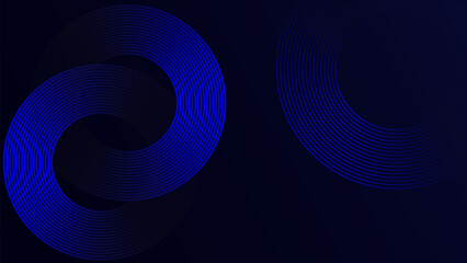 Abstract Blue Concentric Circles on Dark Background – Minimalist Geometric Art for Modern Tech, Web Design, and Digital Projects