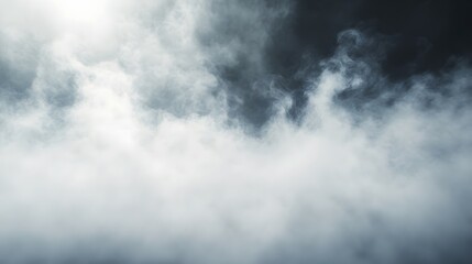 Obraz premium Dramatic Cloudscape Dark and Light Grey Fog