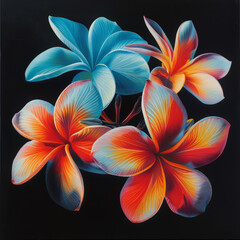 Obraz premium Frangipani Flowers Design Assets