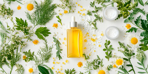 Pure natural green plant extract essence. Essential oils, food science, health, nutrition, business, beauty, medical, commercial poster, poster, wallpaper, background