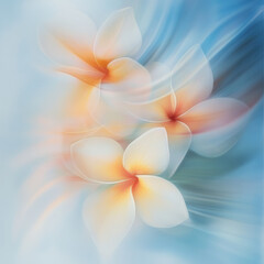 Fototapeta premium Frangipani Floral Graphic Design Assets