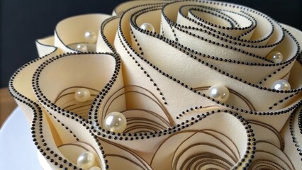patterns of pearls and ribbons