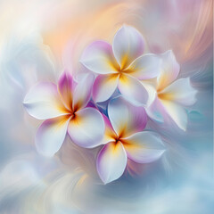 Fototapeta premium Frangipani Floral Graphic Design Assets
