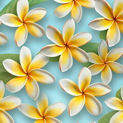 Obraz premium Frangipani Floral Graphic Design Assets