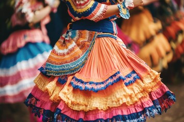 History of cultural dances with colorful costumes and music