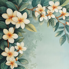 Obraz premium Frangipani Floral Graphic Design Assets