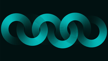 Abstract Dark Teal Circular Line Pattern Background for Modern Digital Art and Futuristic Graphic Design