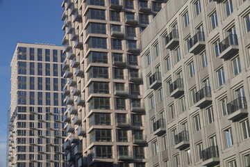 Examples of architecture of new buildings in Moscow, residential areas, Moscow 2024, 2