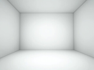 Empty white room corner ideal for product displaying