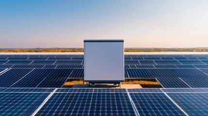 Efficient Peak Energy Solutions and Storage Systems. A modern battery energy concept  showcasing...