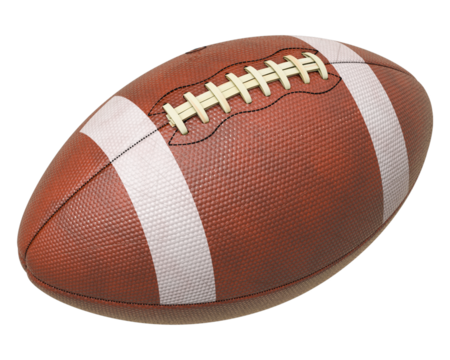Rugby, American football isolated on transparent background - Powered by Adobe
