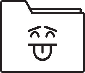 Shy and Cheeky Folder Emoji
