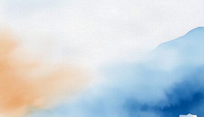 Obraz premium Aged watercolor paper texture with light blue and brown paint, perfect for vintage design and grunge art
