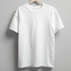 White cotton blank T-shirt