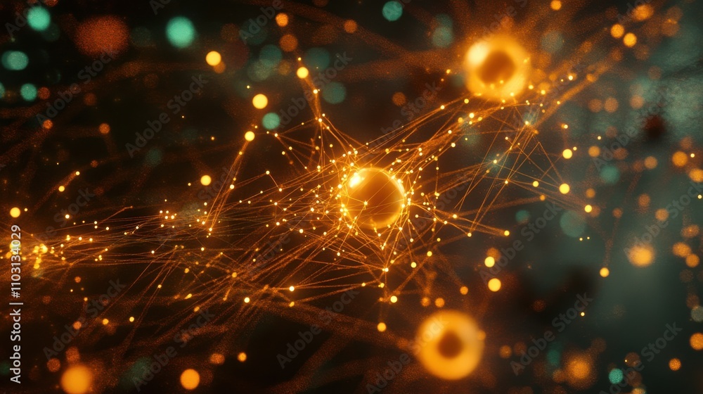 Poster Abstract representation of neural networks with glowing particles