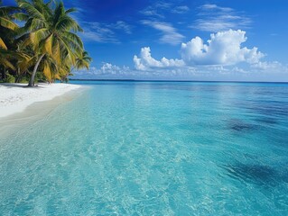 Fototapeta premium Palm trees on the beach