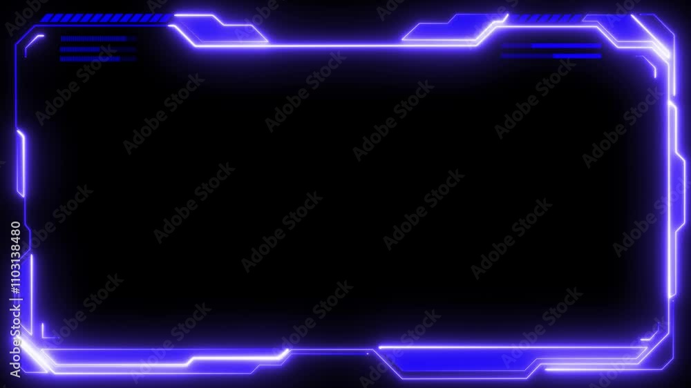 Poster abstract technology hud frame background. computer interface hud motion texture. futuristic pattern 