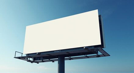 Obraz premium blank billboard on blue sky