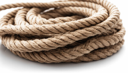 Fototapeta premium Rope on white background