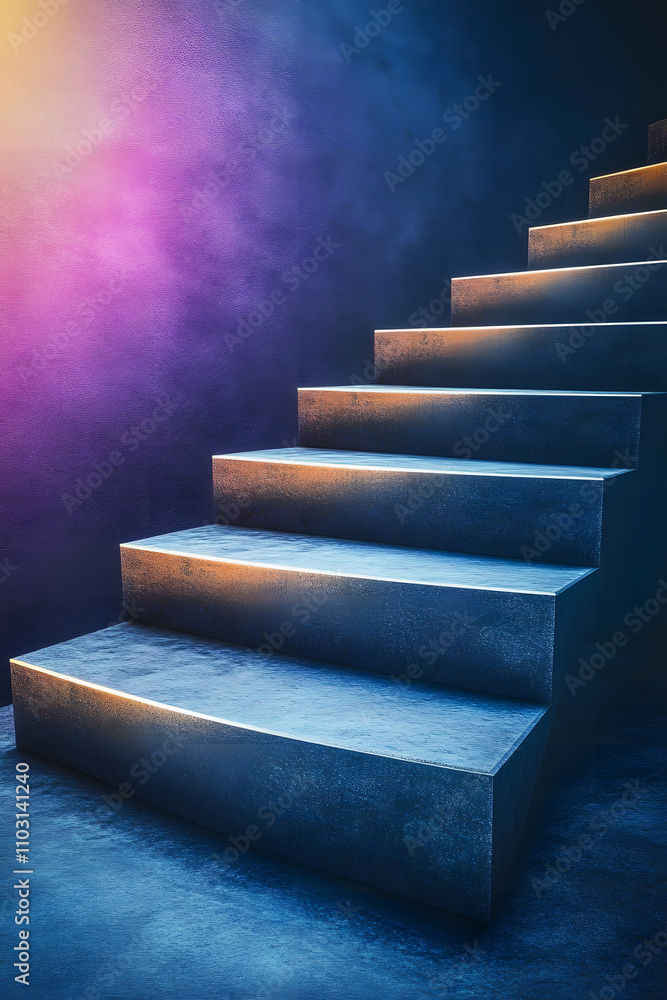 Poster steps for goal achievement and business success. project tracking and task completion. managing proj