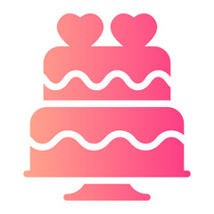 wedding cake gradient icon