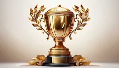 金色のトロフィー。優勝カップ。AIで生成