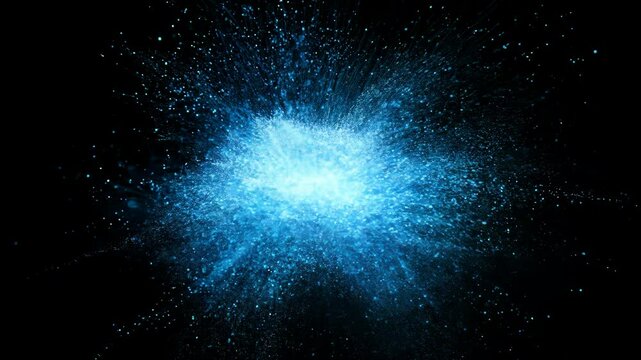 Bright blue explosion effect with swirling energy