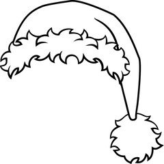 A Santa Claus or father Christmas hat cartoon design element