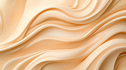 Fototapeta premium Creamy Ice Cream Wallpaper Design Abstract Art Warm Tones Soft Curves Contemporary Lifestyle Inviting Atmosphere