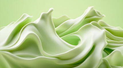 Creamy Ice Cream Wallpaper A Serene Green Background for Relaxing Spaces