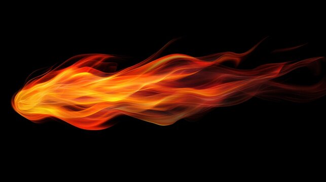 Fiery Comet Blazing Across the Night Sky: A Digital Artwork