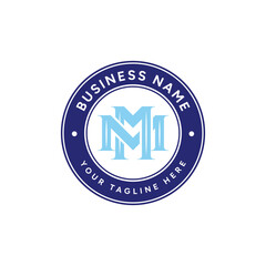 Letter MM Badge Vintage Logo