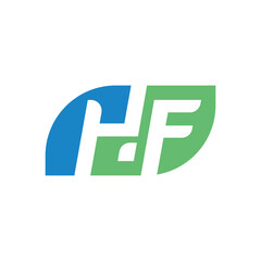 Letter HF Leaf Medical Logo