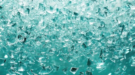 Obraz premium Aqua Shattered Glass Abstract