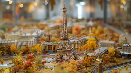 a model of Eiffel Tower 