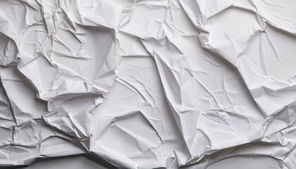 Obraz premium The texture of white paper is crumpled. Background for various purposes.