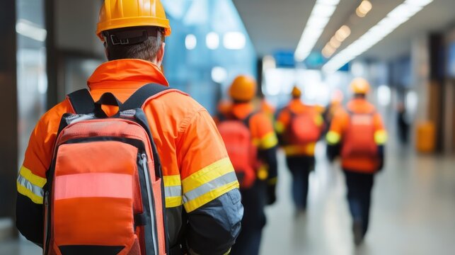 Building evacuation procedures during emergency drills