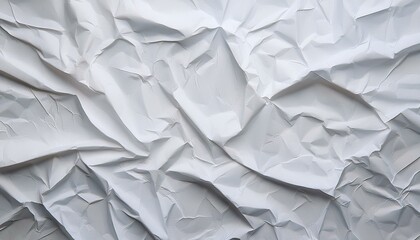 Fototapeta premium The texture of white paper is crumpled. Background for various purposes.