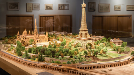a model of Eiffel Tower 