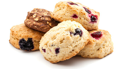 sweet cookies isolated on white background